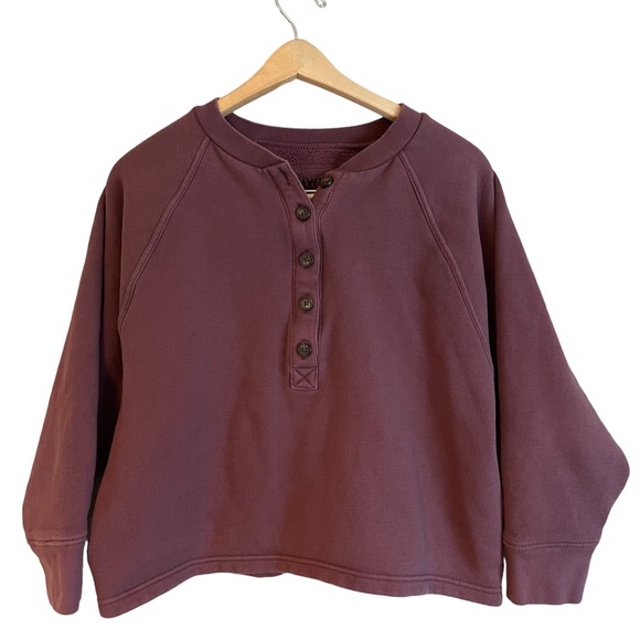 Madewell MWL Betterterry Henley Sweatshirt - Picture 3 of 4